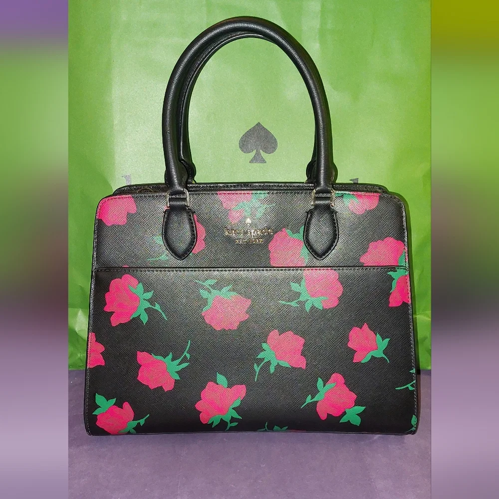 Kate Spade Rose Toss Printed Medium Satchel🌹